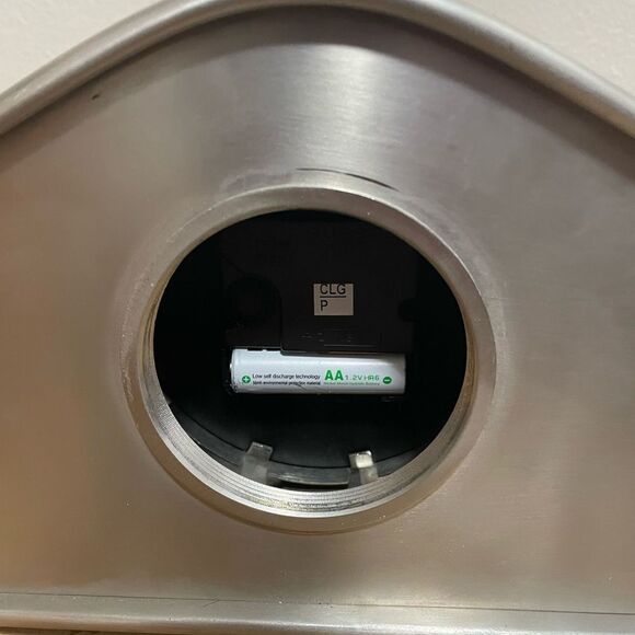 Pottery Barn Brushed Stainless Steel Mantle Clock - Picture 6 of 7